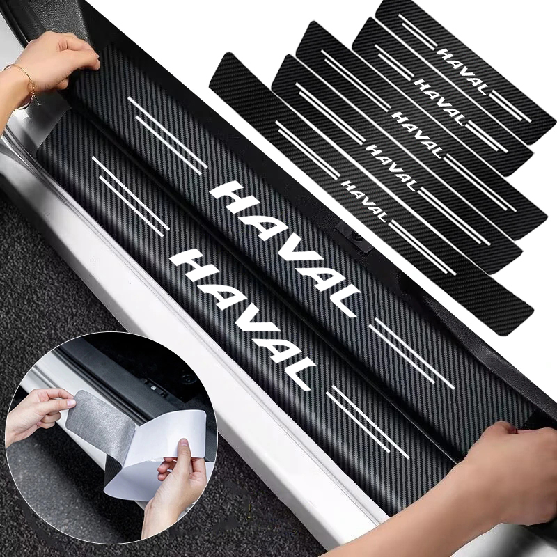 Crepe Pan Carbon - 1/4/5 Stuks Auto Deurlijsten Beschermplaten Decor
