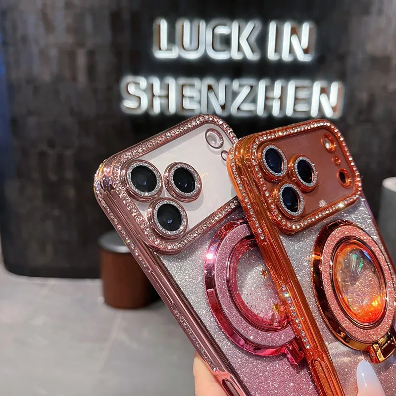 Taco Stand Holder - Luxe Quicksand Glitter Metal Telefoonhoesje, voor