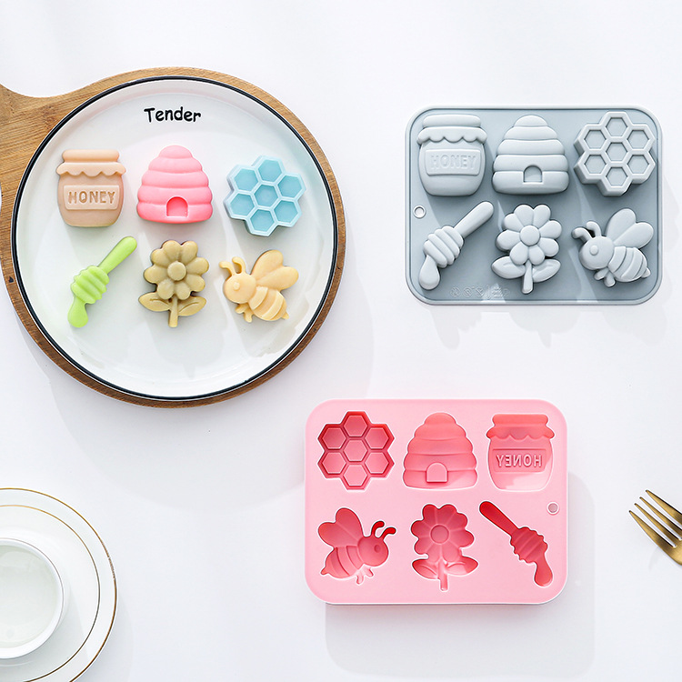 Bunny Cake Mold - 6-gaats Bee Thema Siliconen Mal 3d